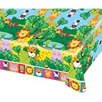 Manteles de plástico con animales de la selva de 1-8 x 1-2 m Amscan International 9901918 - color-modelo surtido